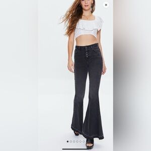 Women's Black Flared Jeans